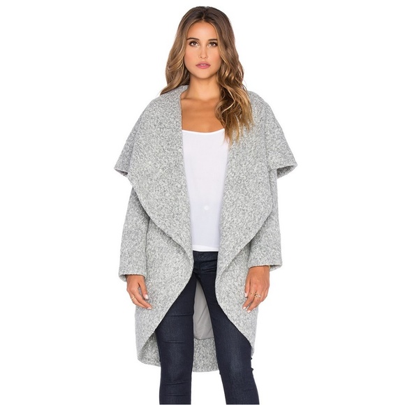 ZAC Zac Posen Camilla Wrap Coat in Grey NWT $595 - Picture 6 of 8